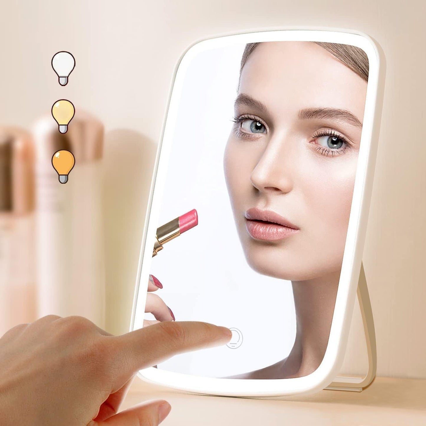 ๐ Smart Touch LED Makeup Mirror โ Your Personal Vanity Studio, Anytime Anywhere!