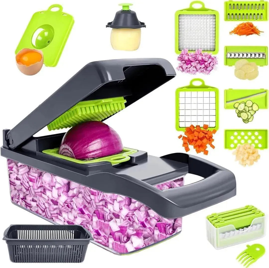 16-in-1 Multifunction Vegetable Chopper & Slicer – Kitchen Cutter Box