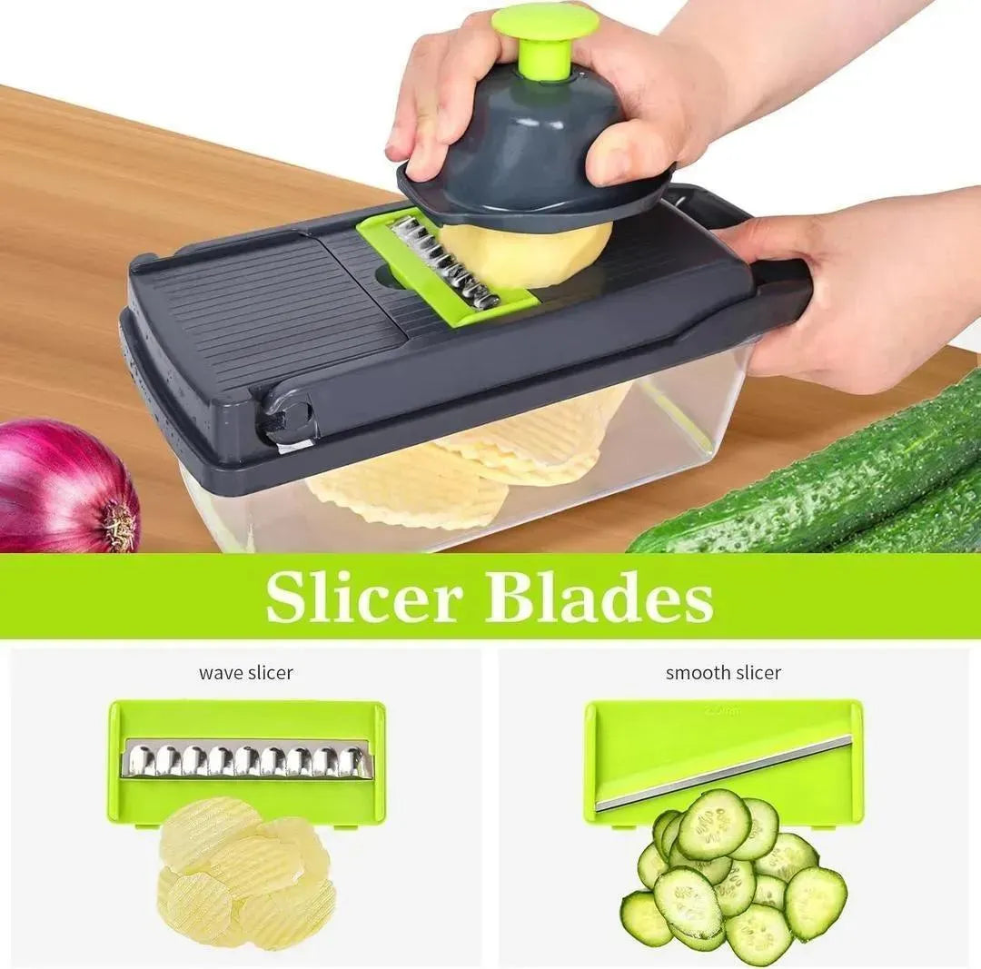 16-in-1 Multifunction Vegetable Chopper & Slicer – Kitchen Cutter Box