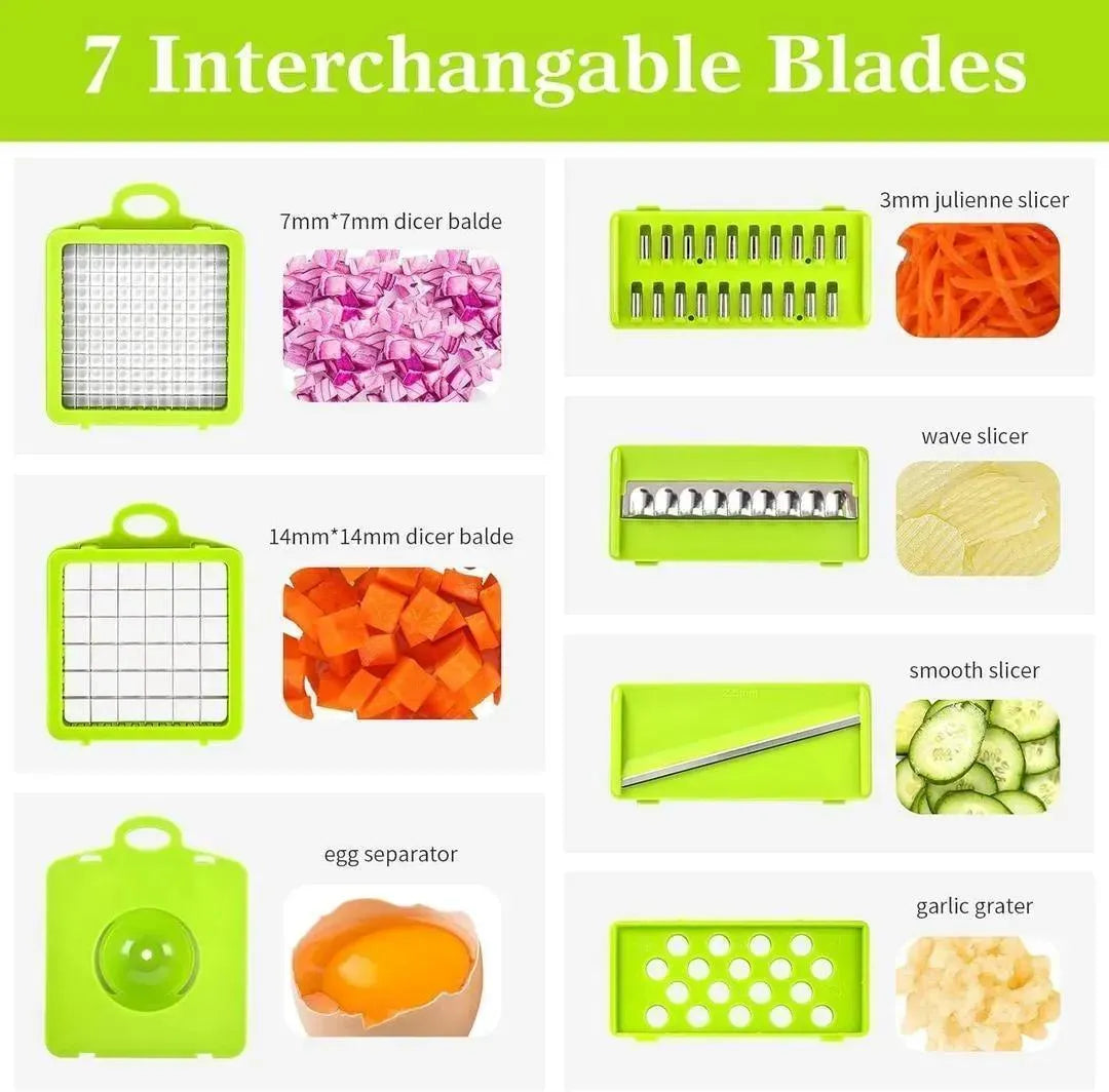 16-in-1 Multifunction Vegetable Chopper & Slicer – Kitchen Cutter Box
