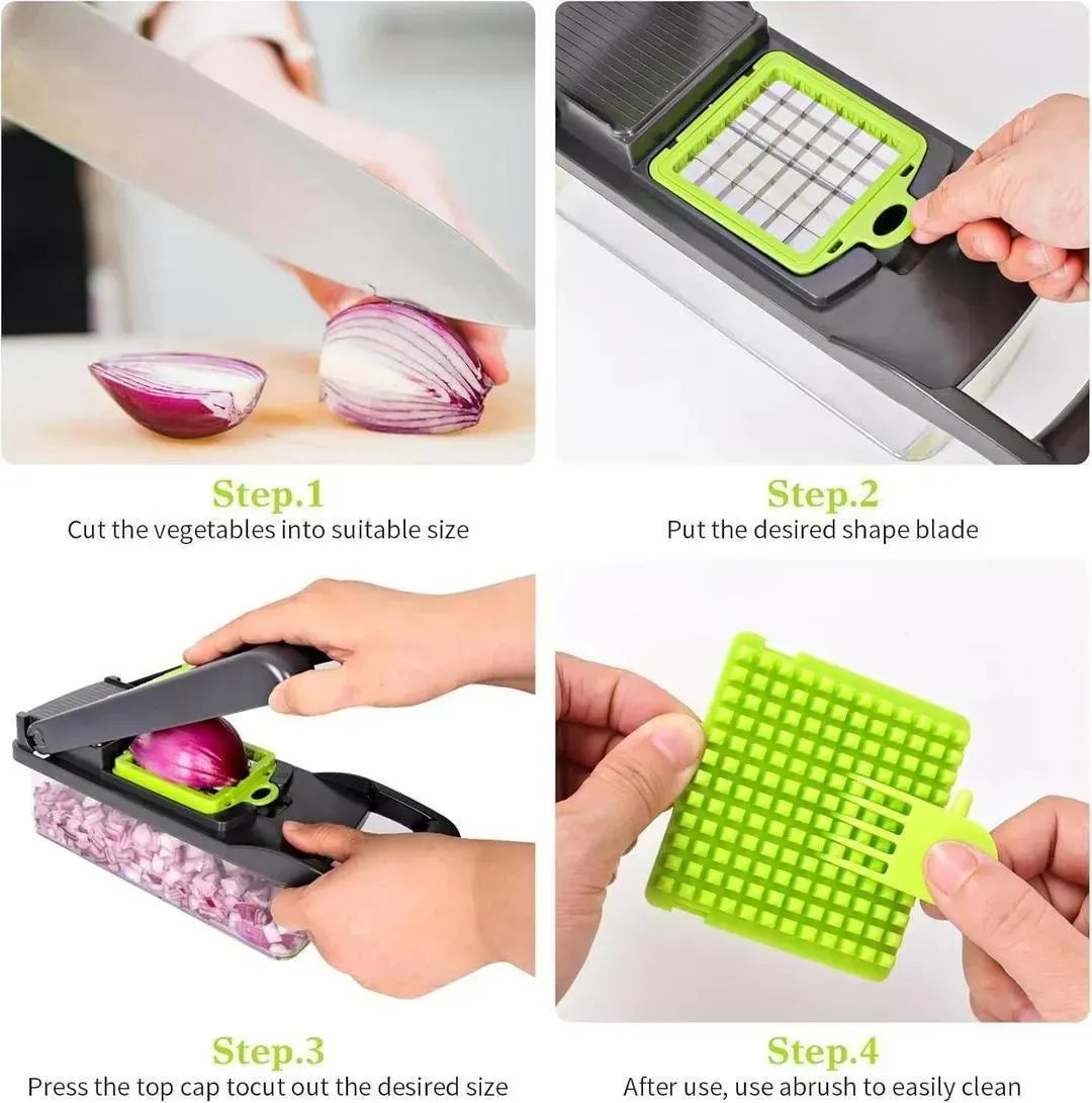 16-in-1 Multifunction Vegetable Chopper & Slicer – Kitchen Cutter Box