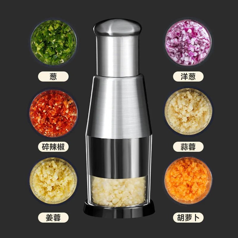 Premium Stainless Steel Garlic Crusher – Smart Kitchen Helper | هراسة الثوم الذكية 🧄✨