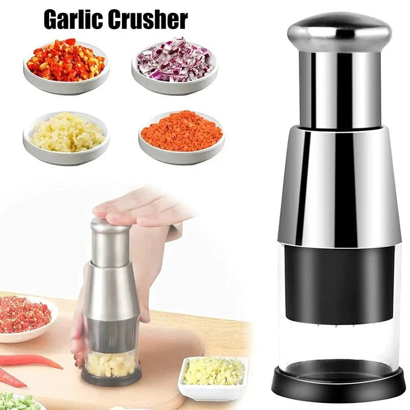 Premium Stainless Steel Garlic Crusher – Smart Kitchen Helper | هراسة الثوم الذكية 🧄✨