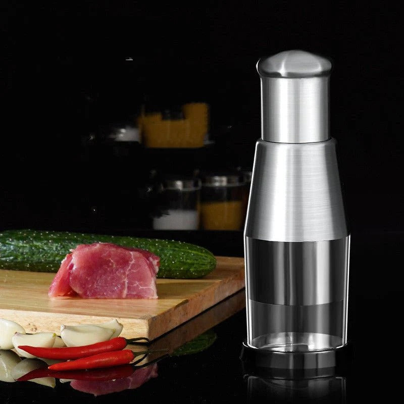Premium Stainless Steel Garlic Crusher – Smart Kitchen Helper | هراسة الثوم الذكية 🧄✨