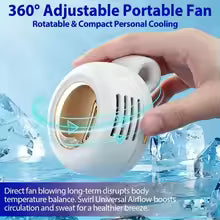 Mini Wearable Neck Fan – Cool Anywhere Anytime | مروحة تبريد محمولة ❄️✨