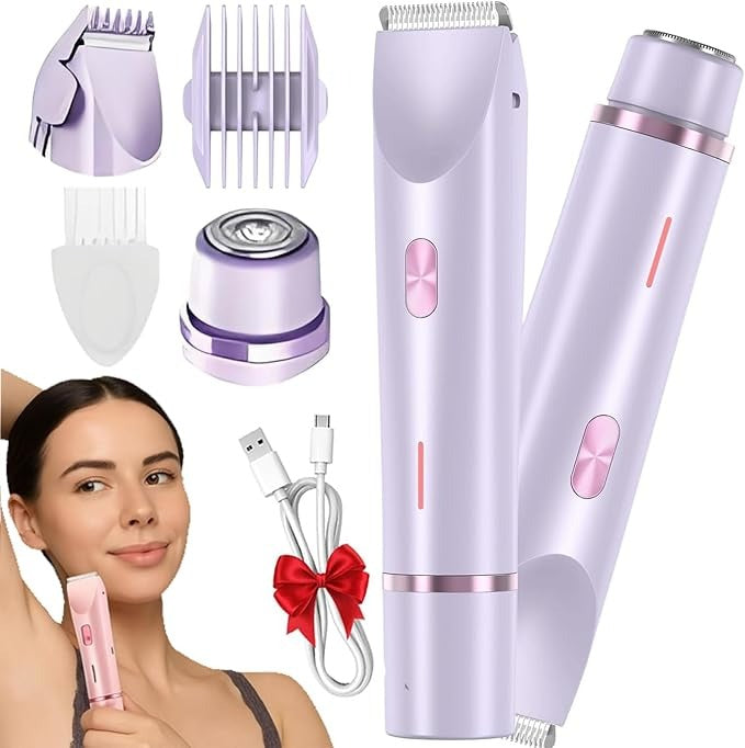 2-in-1 Rechargeable Women’s Hair Remover & Bikini Trimmer – Smooth Skin Care | ماكينة إزالة الشعر للسيدات
