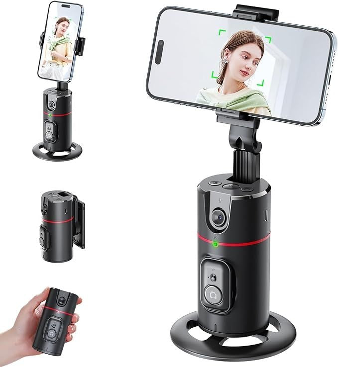 📱🤖 AI Auto Face Tracking Smart Tripod — 360° Rotation | Gesture Control | No App Needed | Your Personal Cameraman!