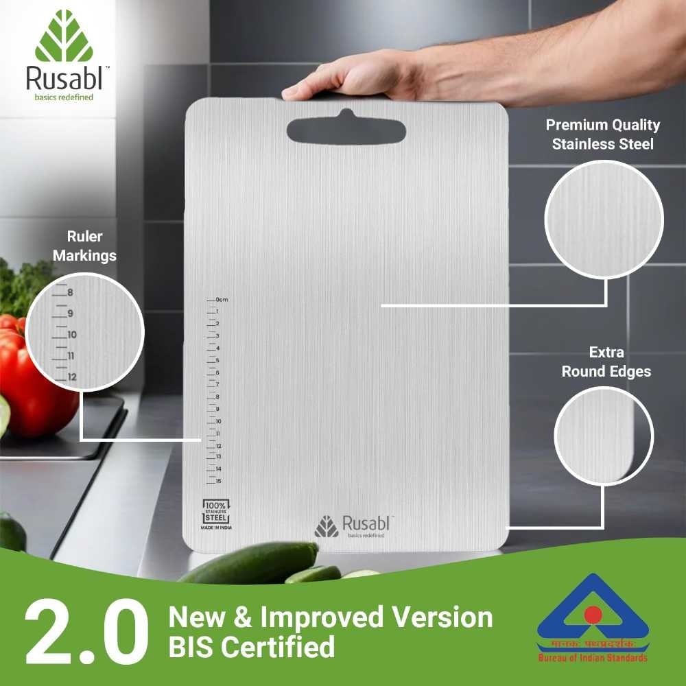 🔥Premium Stainless Steel Chopping Board | Durable Kitchen Cutting Board