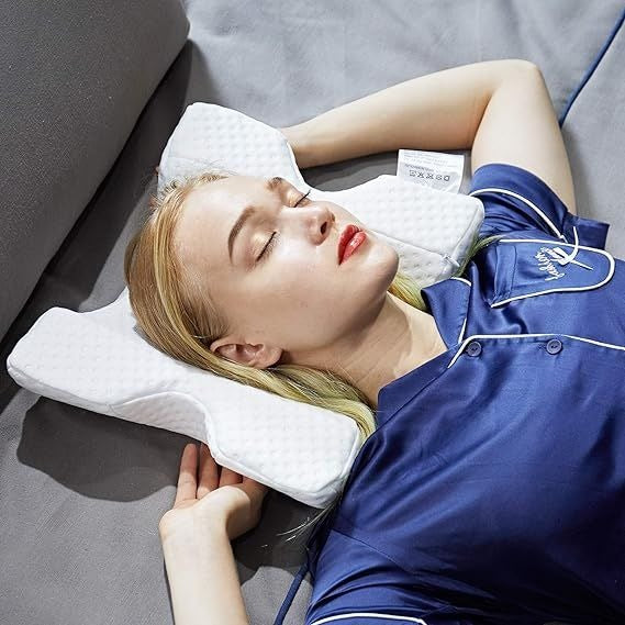 🌙💑 وسادة الحنان — The Couple's Cloud Pillow | Anti-Arm-Numb Memory Foam Cuddle Pillow