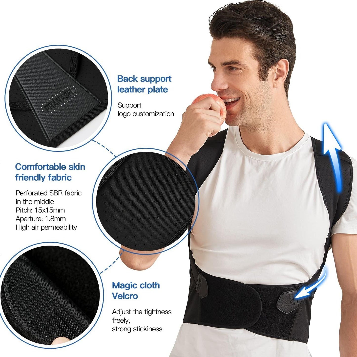 🦴💪 PRANASH Posture Corrector Brace — Stand Tall, Live Pain-Free | His & Hers | Back & Shoulder Support!