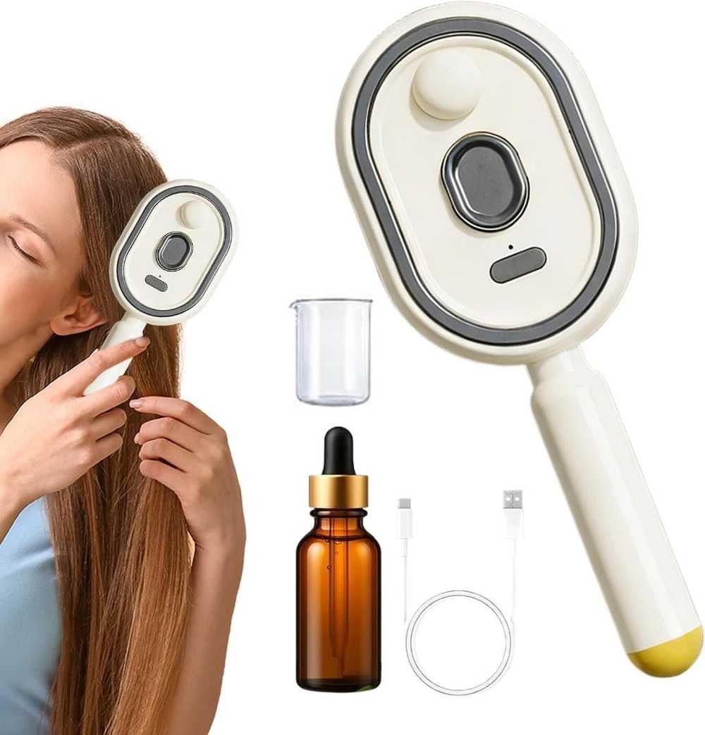 3-in-1 Rechargeable Steam Hair Brush| Anti-Frizz Detangling & Styling Tool