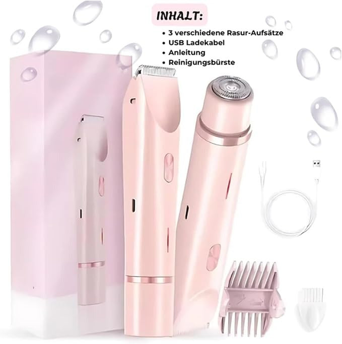 2-in-1 Rechargeable Women’s Hair Remover & Bikini Trimmer – Smooth Skin Care | ماكينة إزالة الشعر للسيدات