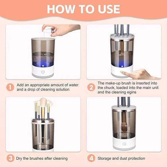 💄✨ Automatic Electric Makeup Brush Cleaner & Dryer — Clean ALL Your Brushes in 30 Seconds!