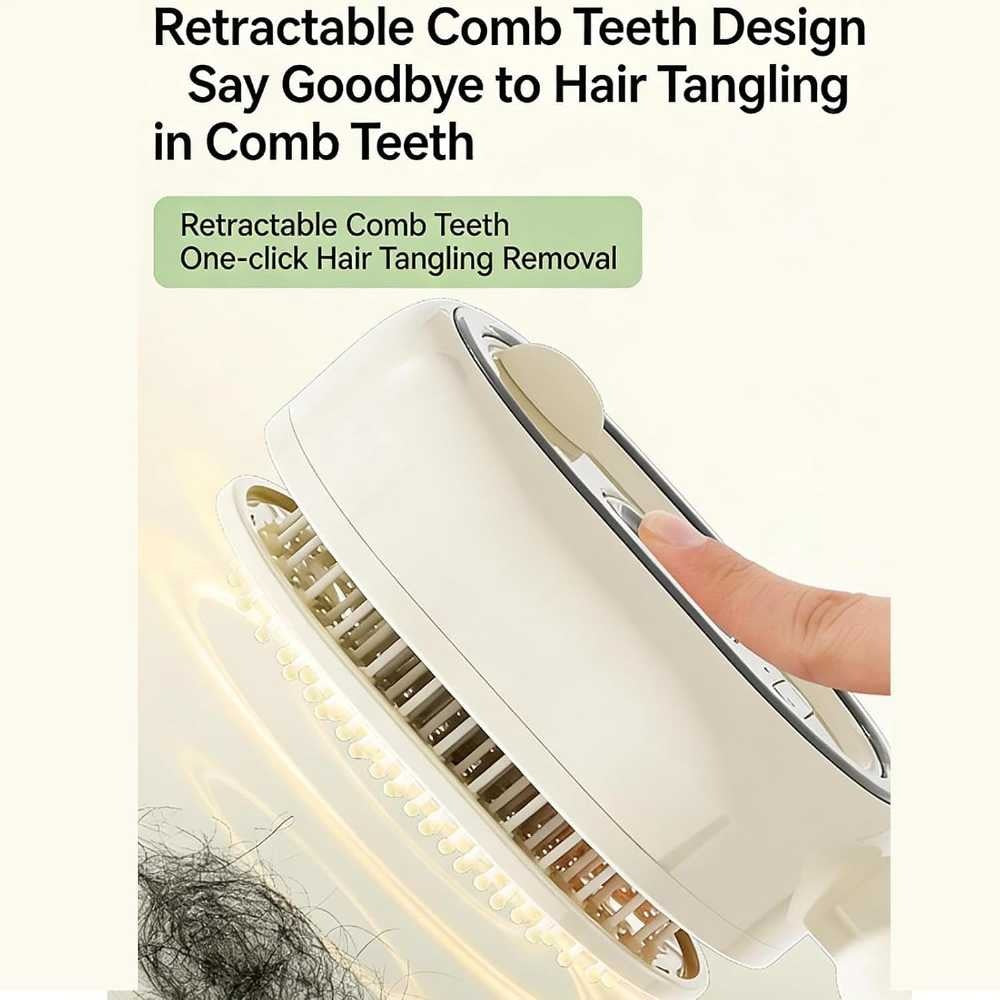 3-in-1 Rechargeable Steam Hair Brush| Anti-Frizz Detangling & Styling Tool